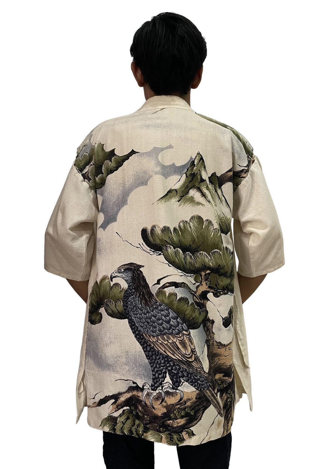 Japanese Brand Vintage Hanten Printed Kimono Haori Yukata Size US M / EU 48-50 / 2 - 3 Thumbnail
