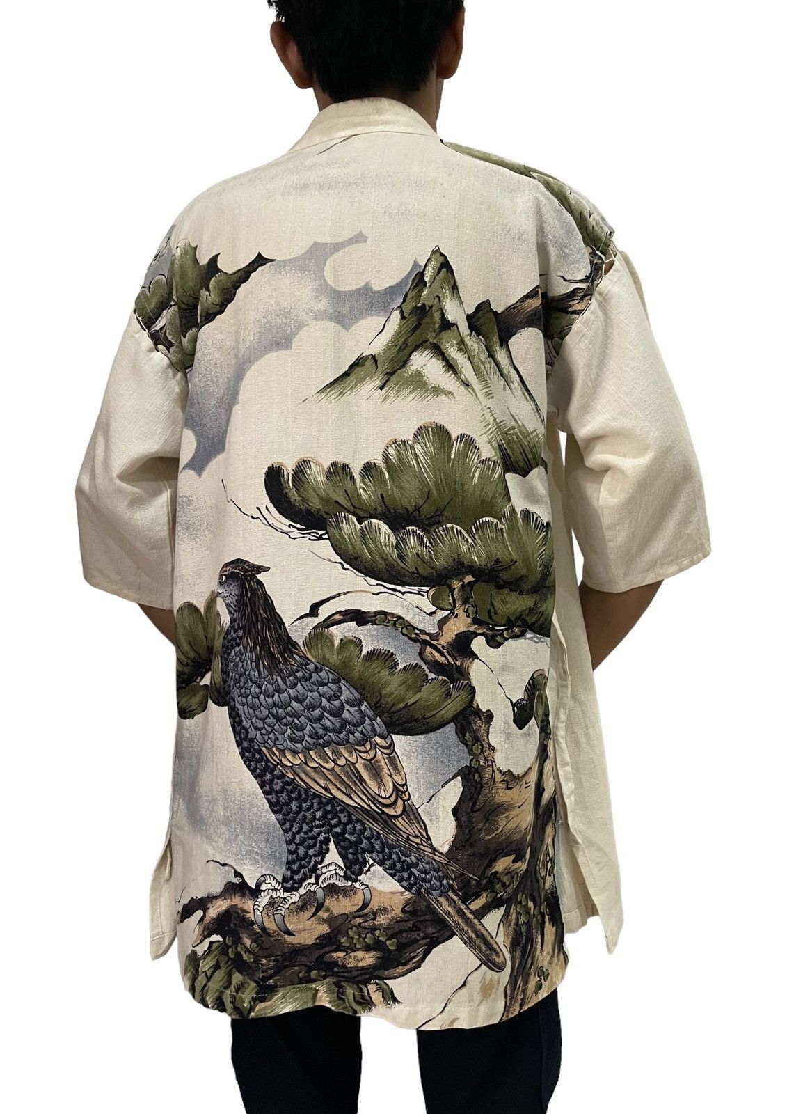 Japanese Brand Vintage Hanten Printed Kimono Haori Yukata Size US M / EU 48-50 / 2 - 4 Thumbnail
