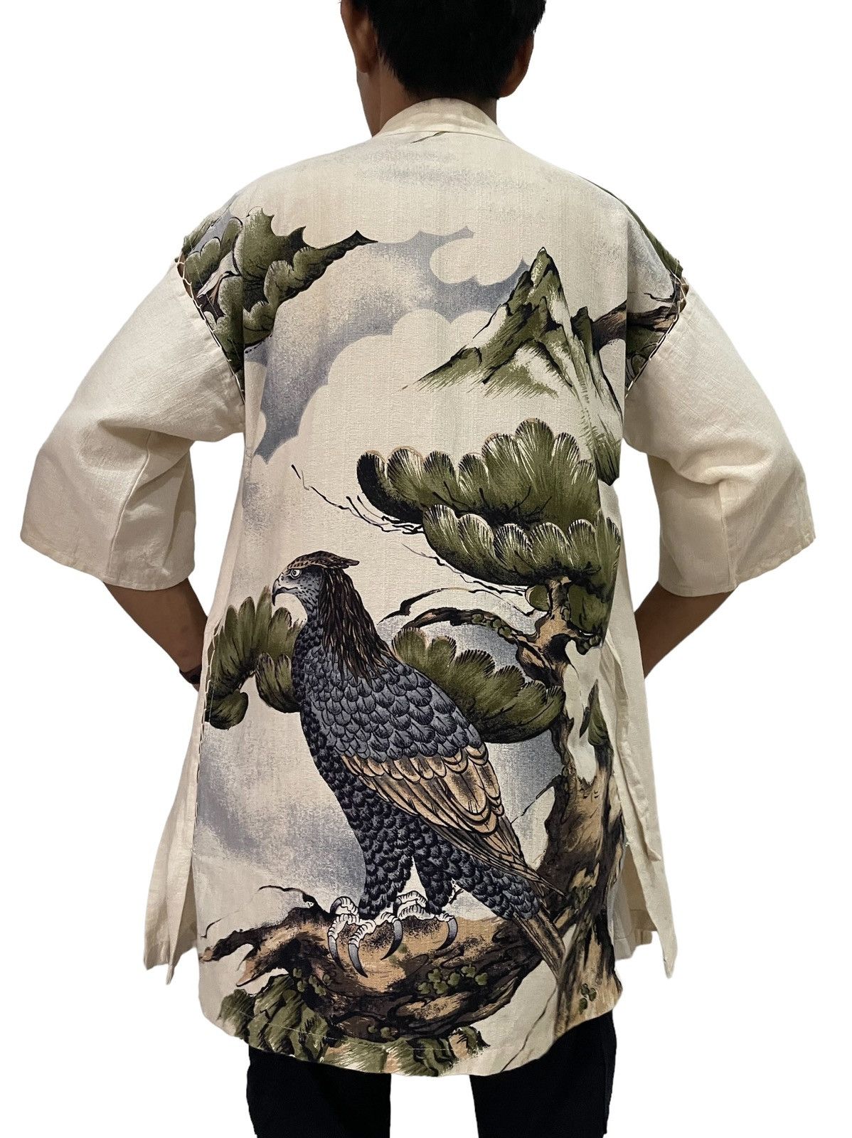 Japanese Brand Vintage Hanten Printed Kimono Haori Yukata Size US M / EU 48-50 / 2 - 2 Thumbnail