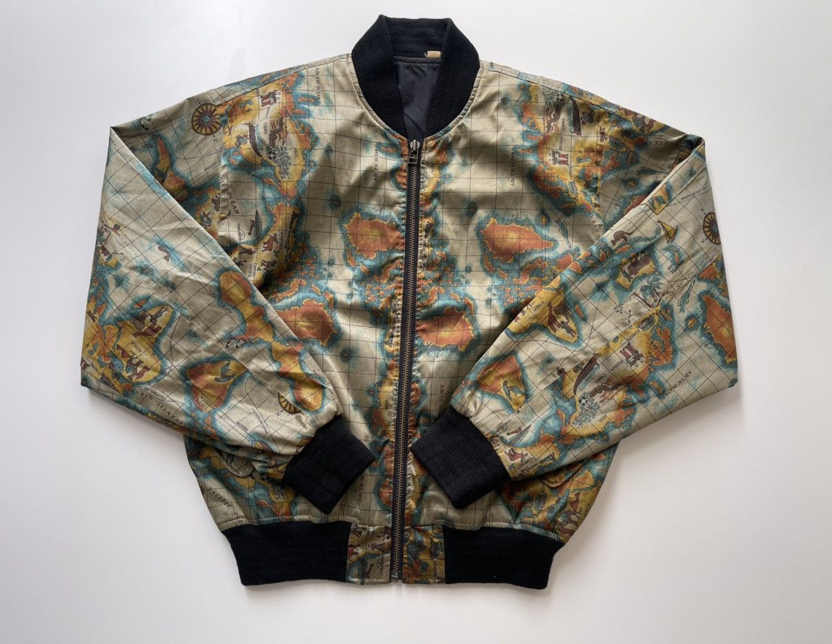 Vintage Vintage Map Kurt Cobain Bomber Jacket Size US M / EU 48-50 / 2 - 4 Thumbnail