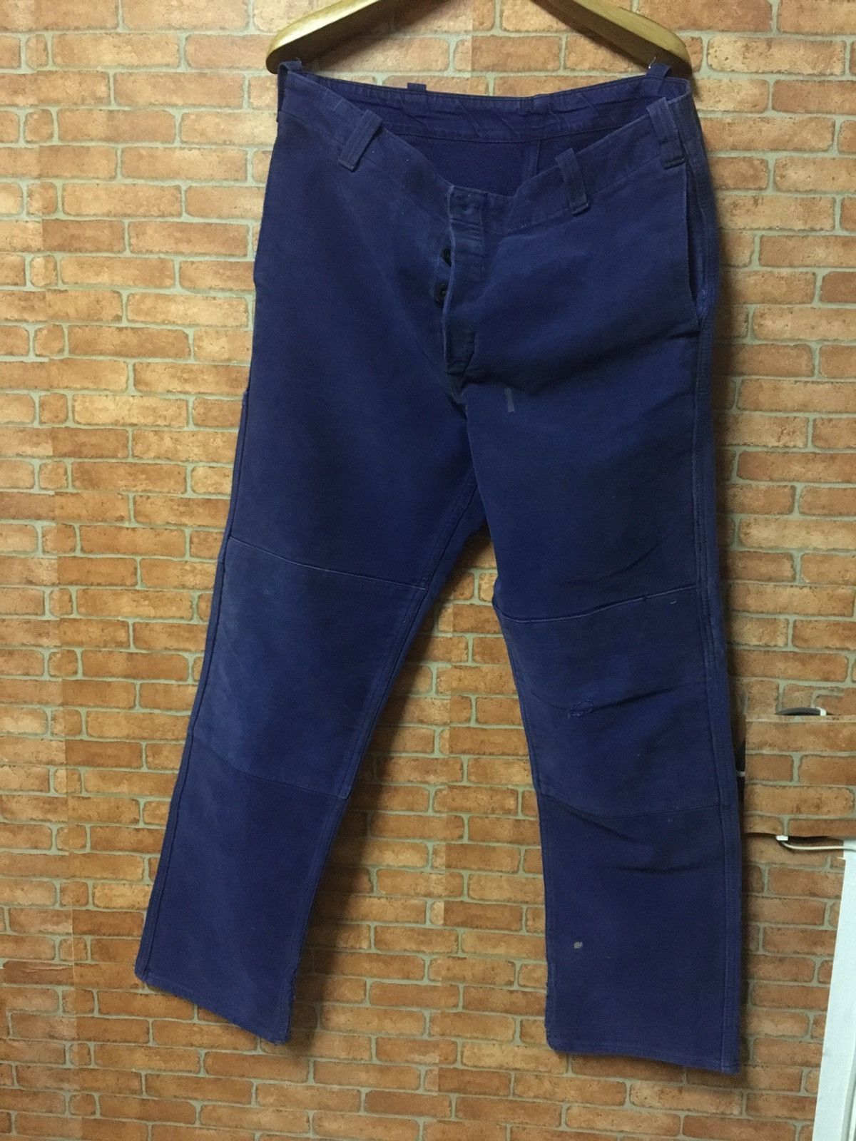 Designer Vintage French Army Moleskin Workwear Patchwork Rare Design Size US 36 / EU 52 - 1 Thumbnail