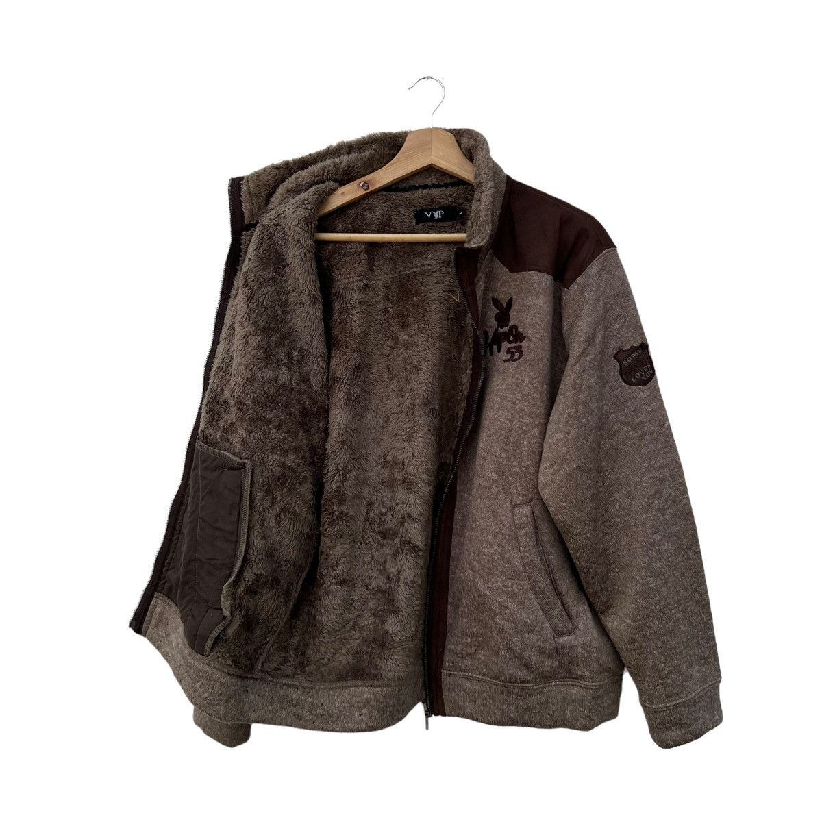 Japanese Brand VINTAGE PLAYBOY JAPAN FLEECE SHERPA JACKET Size US L / EU 52-54 / 3 - 8 Thumbnail
