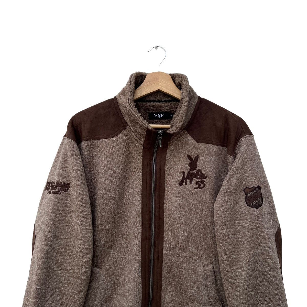 Japanese Brand VINTAGE PLAYBOY JAPAN FLEECE SHERPA JACKET Size US L / EU 52-54 / 3 - 3 Thumbnail