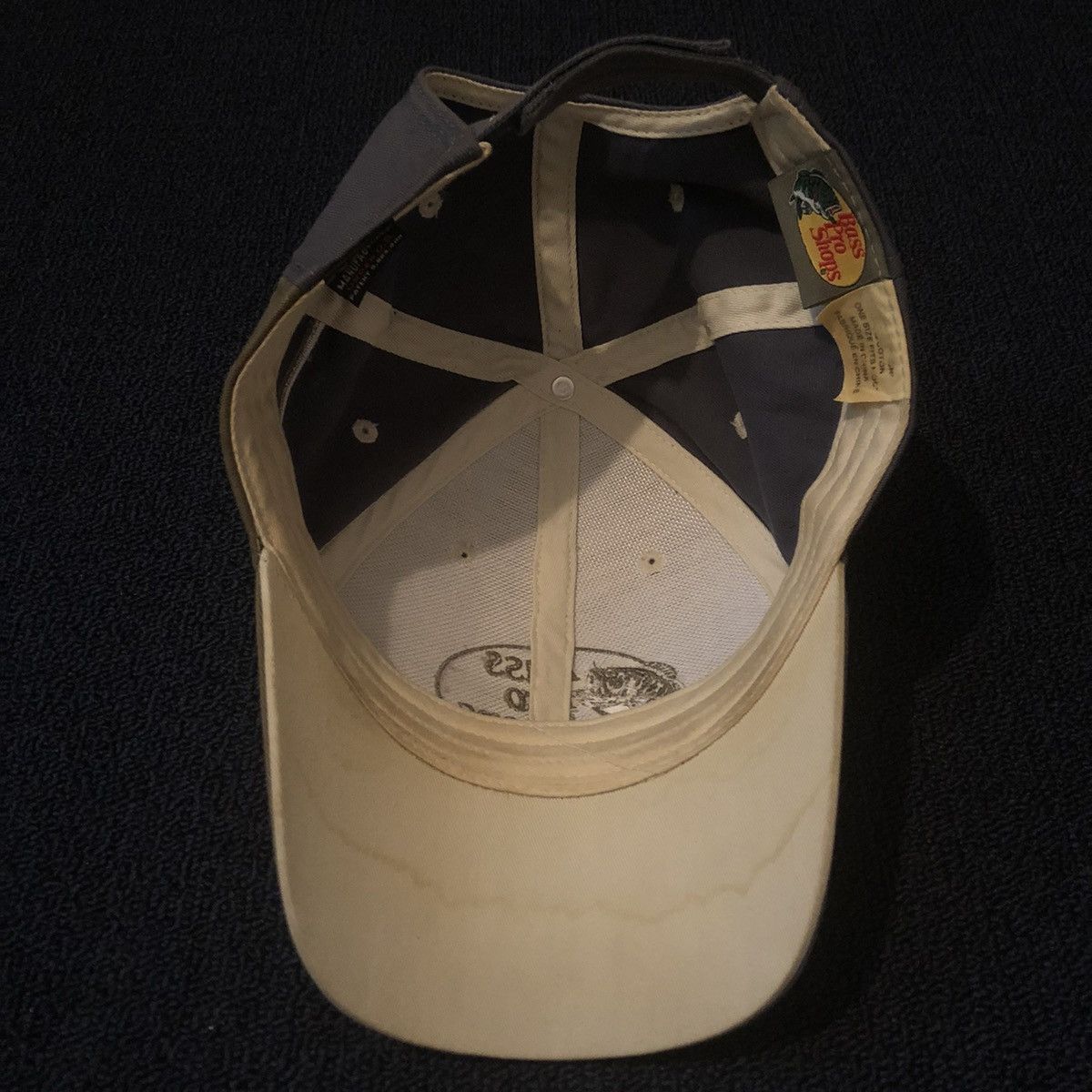 Bass Pro Shops Vintage 2000s Bass Pro Shops Pattern Stitched Fish Logo Hat Size ONE SIZE - 5 Thumbnail
