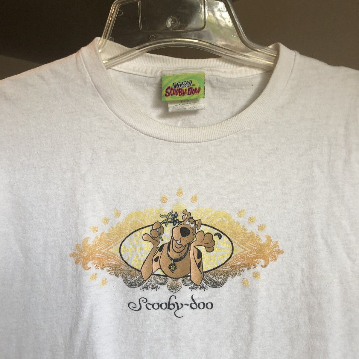 Cartoon Network Vintage 1990s Scooby Dooby Doo Shrug Flower Graphic Logo Tee Size US M / EU 48-50 / 2 - 1 Thumbnail