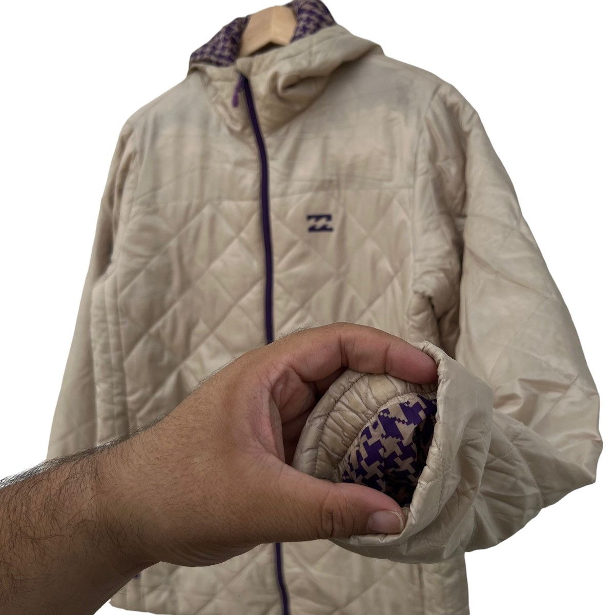Japanese Brand VINTAGE BILLABONG QUILTED LIGHT PUFFER JACKET Size US L / EU 52-54 / 3 - 7 Thumbnail