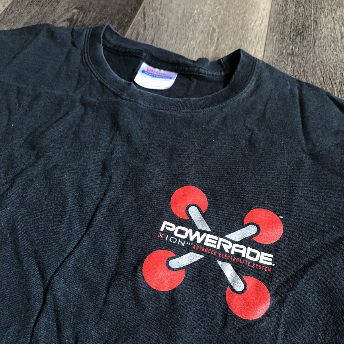 Gatorade Vintage 00s Powerade Ion Advance Electrolyte Sport Drink Tee Size US L / EU 52-54 / 3 - 1 Thumbnail