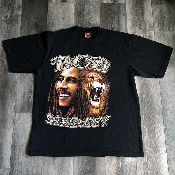 Vintage Vintage 1990s Bob Marley Lion Double Sided Graphic Logo Tee ...