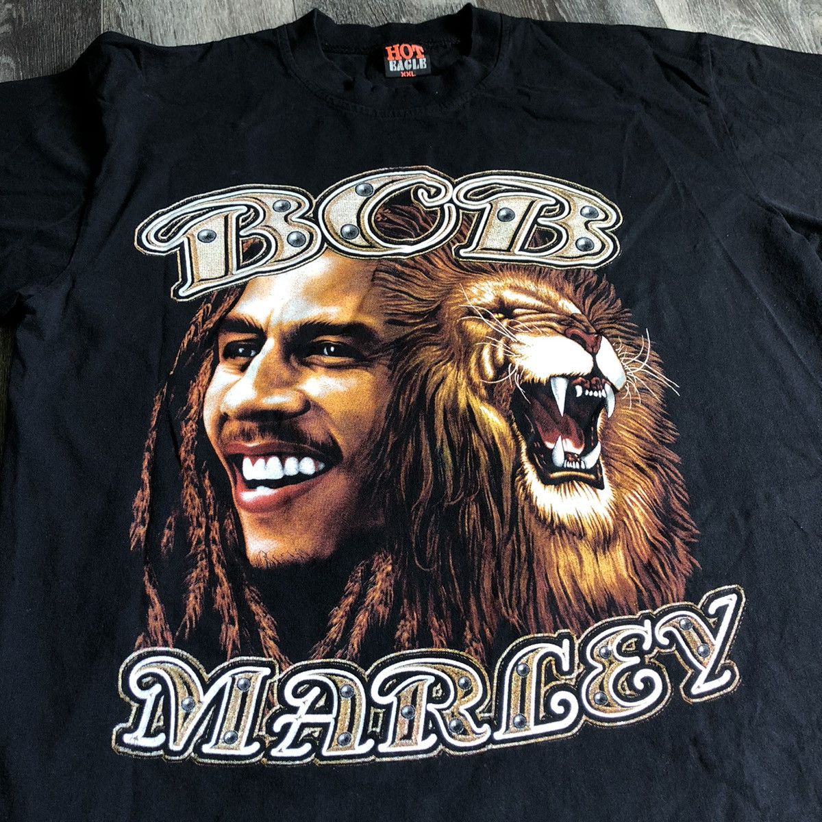 Bob Marley Vintage 1990s Bob Marley Lion Double Sided Graphic Logo Tee Size US XXL / EU 58 / 5 - 3 Thumbnail