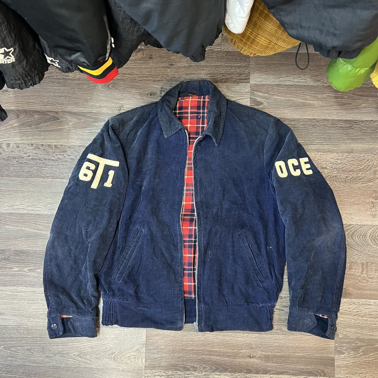 image of Carhartt x Vintage 1960S Corduroy Jacket Collegiate in Navy, Men's (Size Medium)