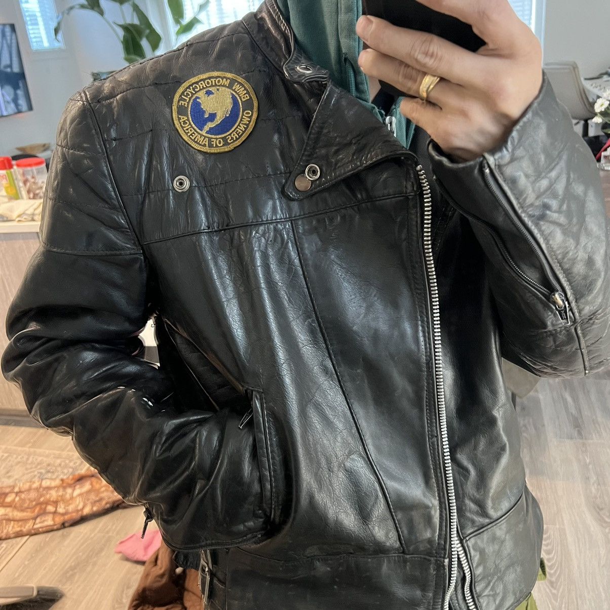 Vintage Vintage leather racer jacket bmw Size US M / EU 48-50 / 2 - 2 Thumbnail