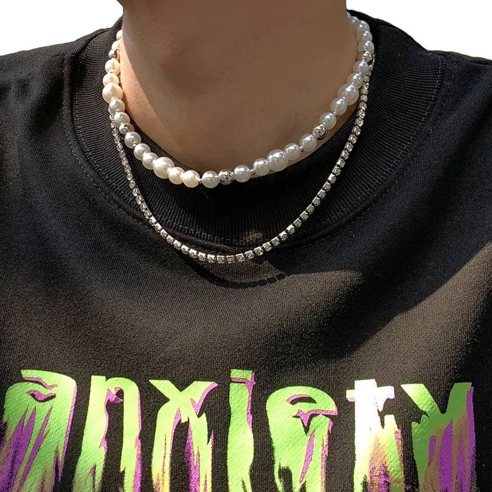 Jewelry × Vintage Layered Imitation Pearl Beads Choker Necklace Size ONE SIZE - 1 Thumbnail