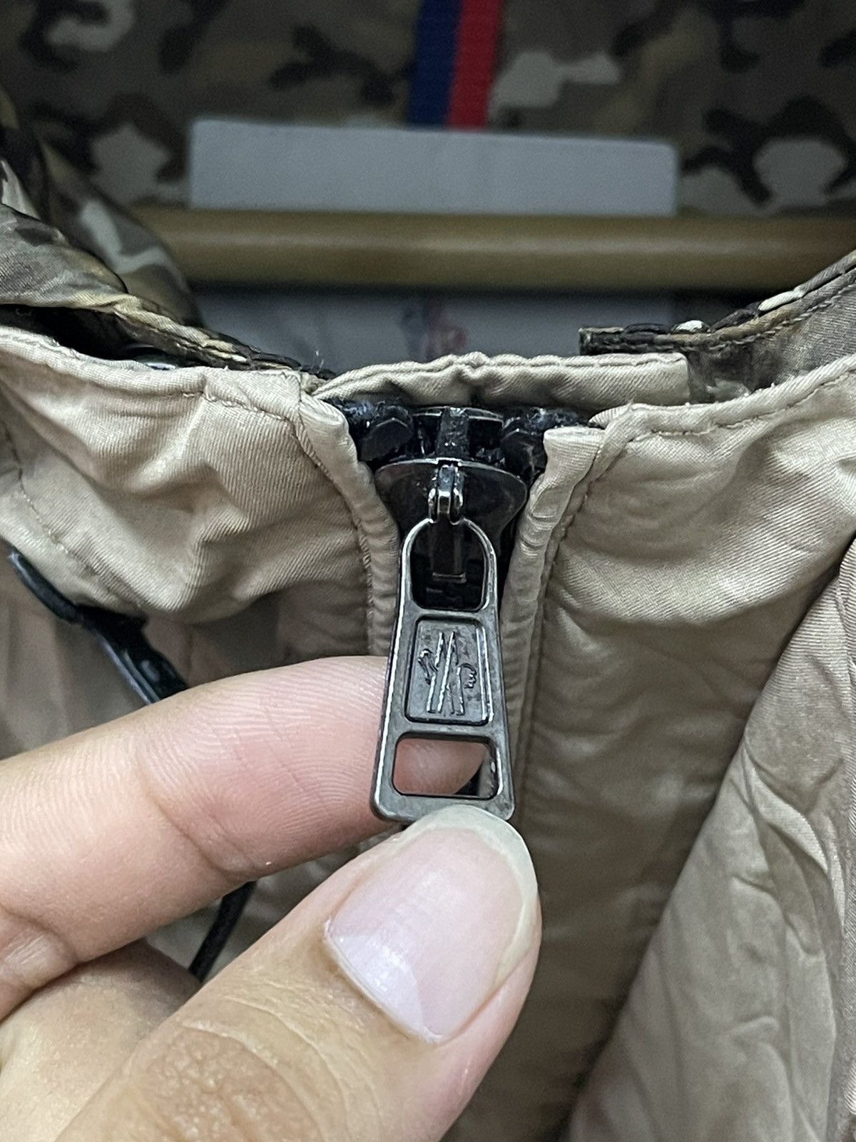 Japanese Brand × Moncler × Vintage Vintage Moncler Blouson Asperge Inner Camo Zipper Jacket Size US M / EU 48-50 / 2 - 8 Thumbnail