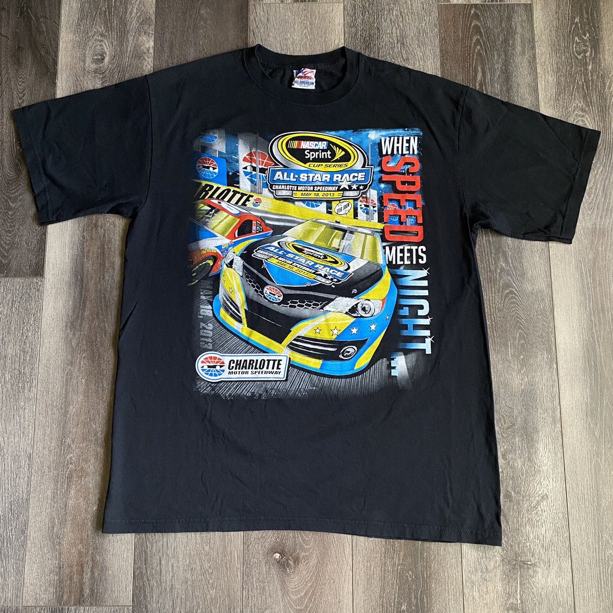 NASCAR Vintage NASCAR All Star Racing Double Sided Graphic Logo Tee Size US XL / EU 56 / 4 - 1 Thumbnail
