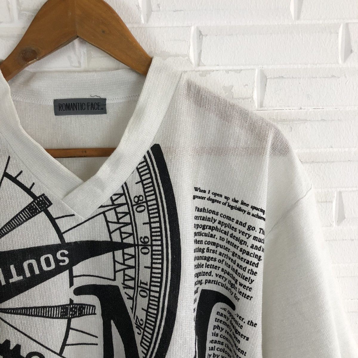 Japanese Brand RARE TRANSPARENT SHORT SLEEVE TEE ROMANTIC FACE BIG LOGO Size US M / EU 48-50 / 2 - 6 Thumbnail