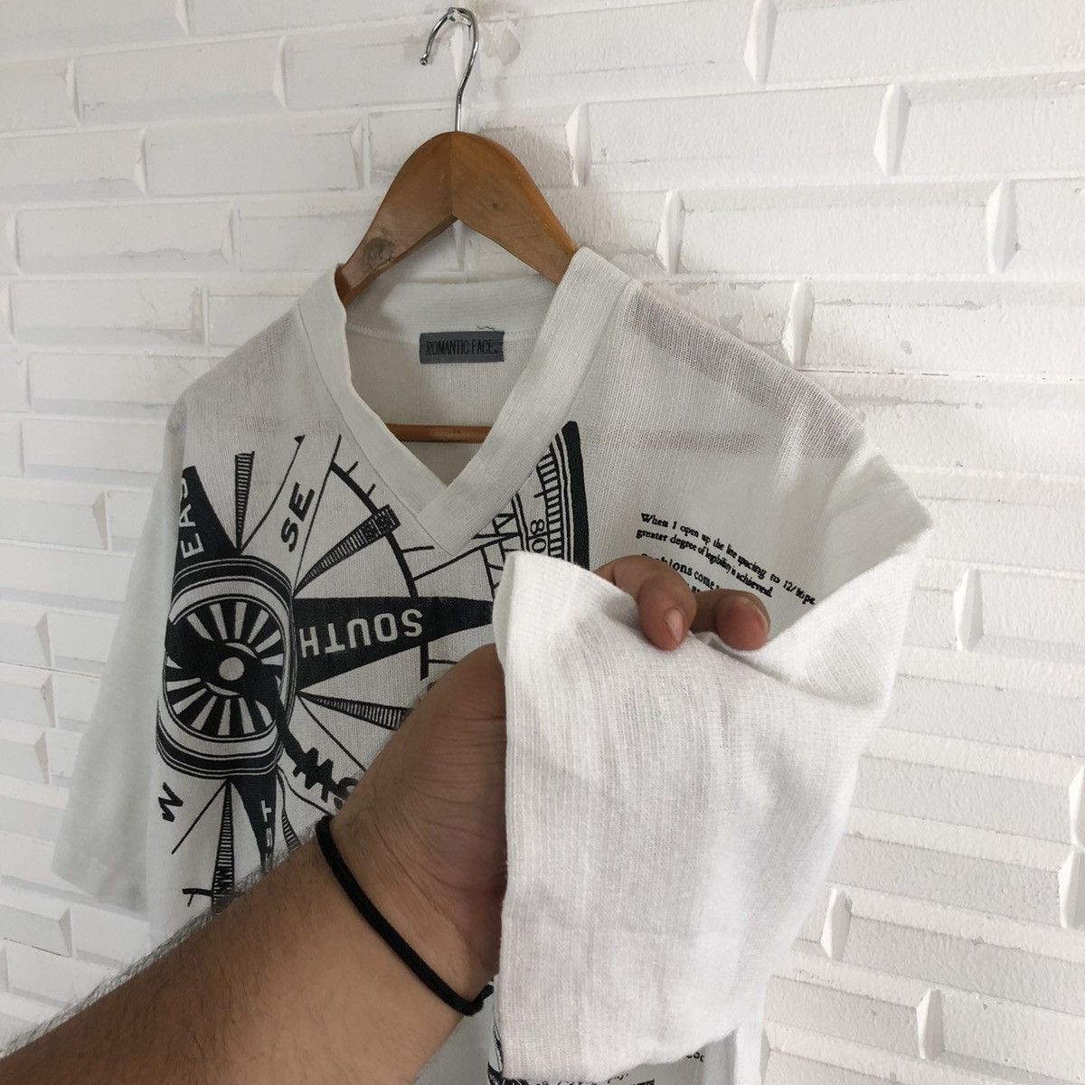 Japanese Brand RARE TRANSPARENT SHORT SLEEVE TEE ROMANTIC FACE BIG LOGO Size US M / EU 48-50 / 2 - 5 Thumbnail