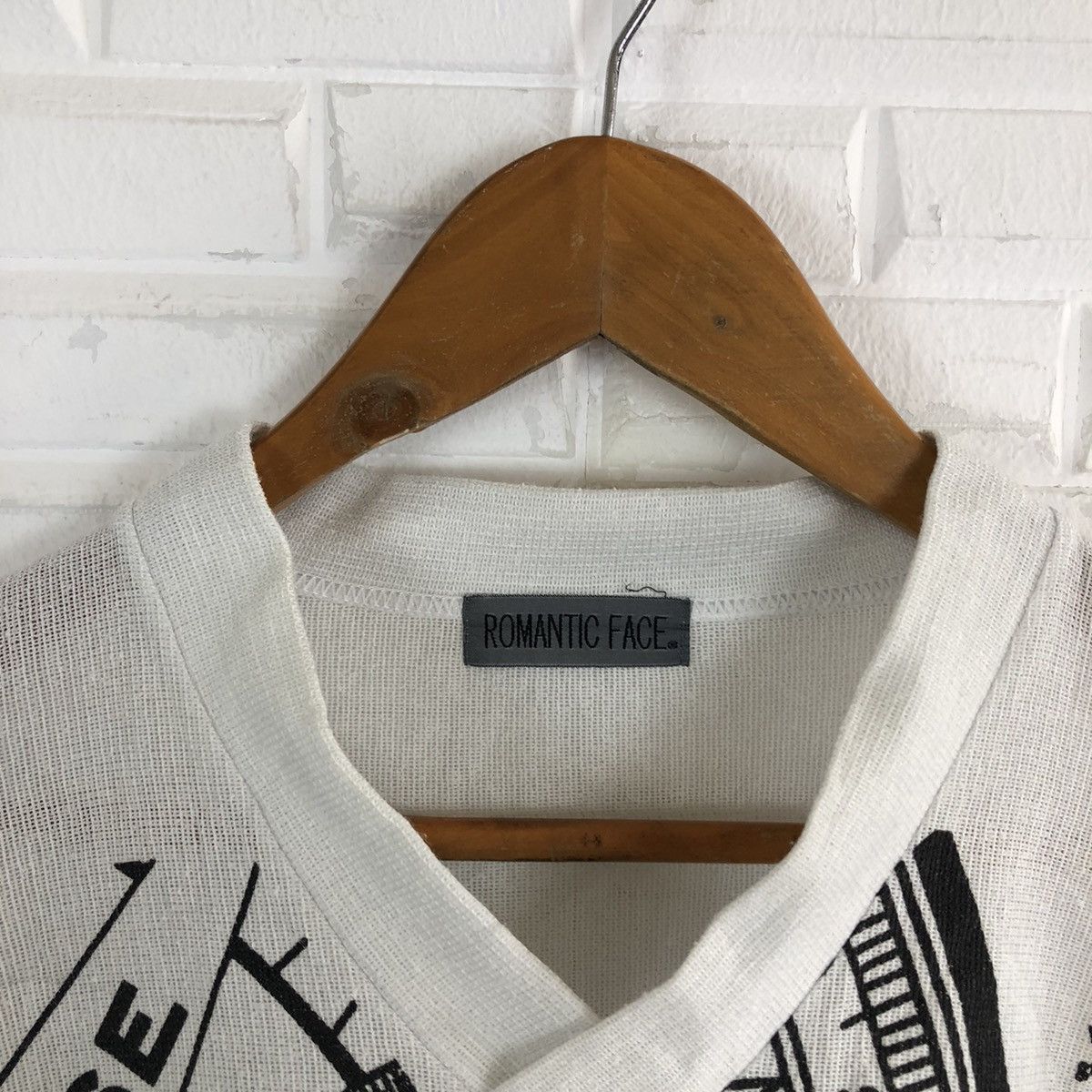 Japanese Brand RARE TRANSPARENT SHORT SLEEVE TEE ROMANTIC FACE BIG LOGO Size US M / EU 48-50 / 2 - 8 Thumbnail