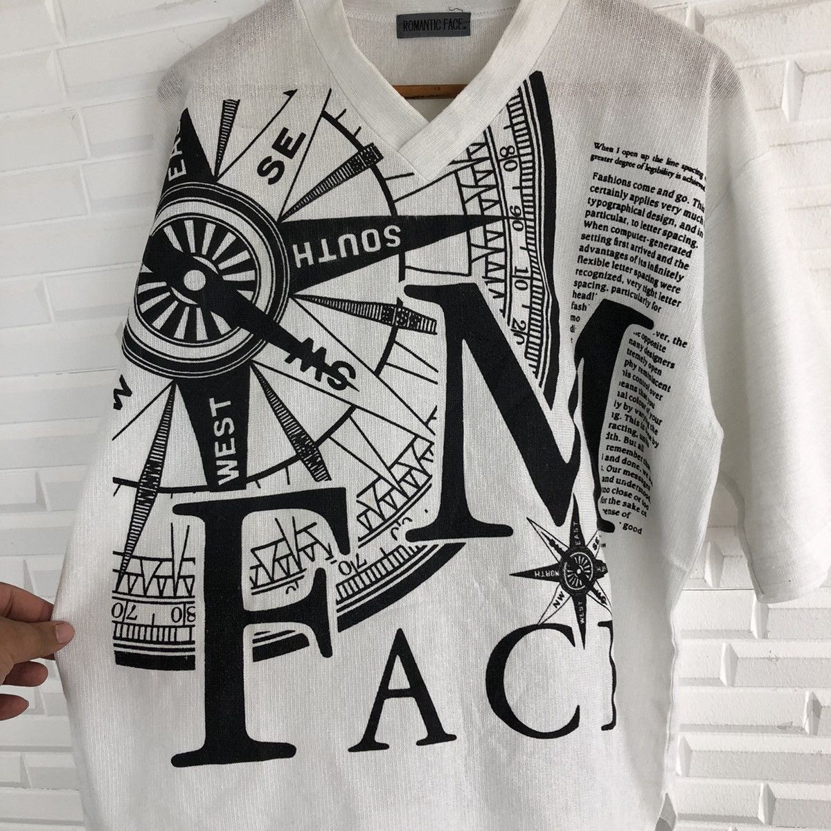 Japanese Brand RARE TRANSPARENT SHORT SLEEVE TEE ROMANTIC FACE BIG LOGO Size US M / EU 48-50 / 2 - 4 Thumbnail