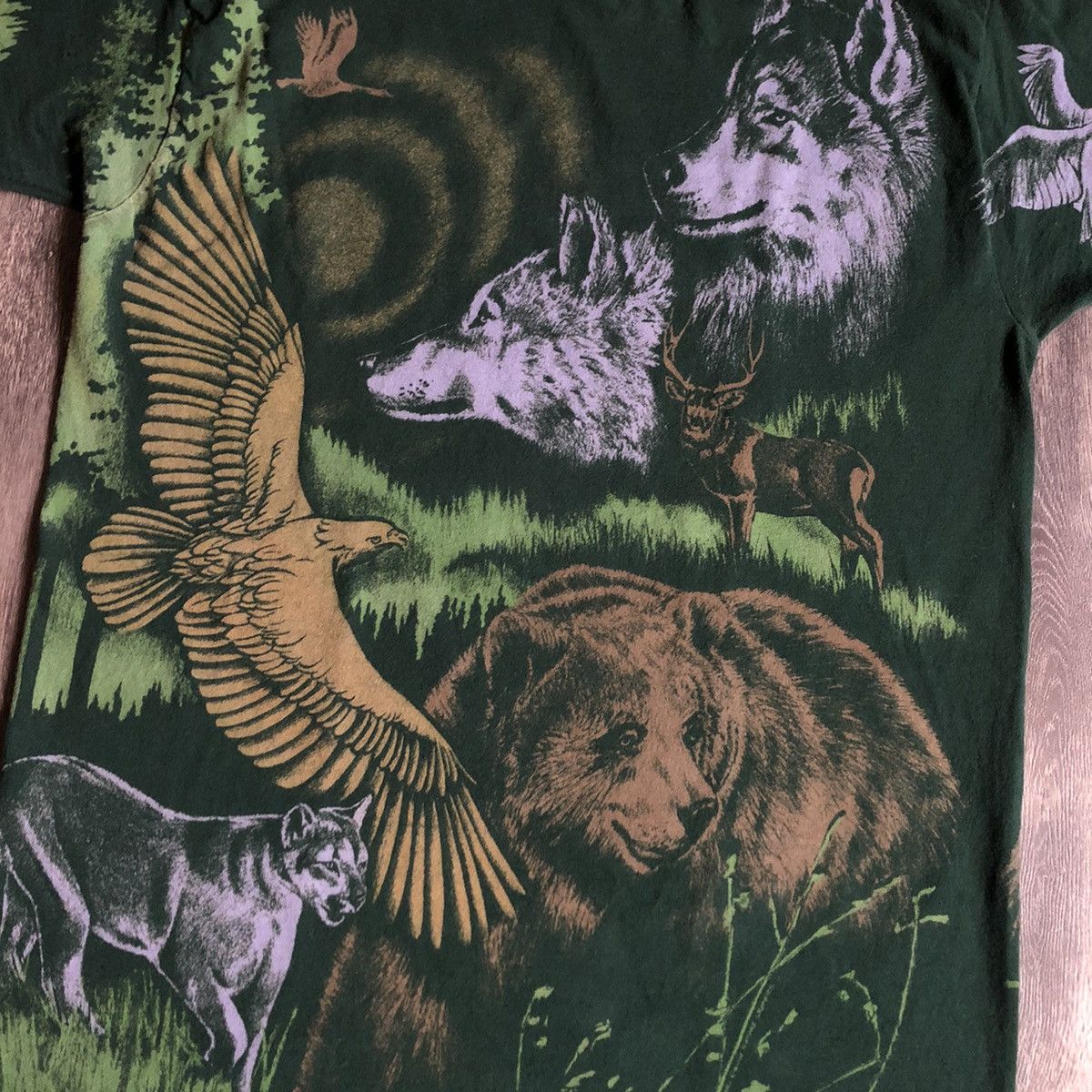 Vintage Vintage 1990s Harlequin Safari All Over Print AOP Animal Tee Size US L / EU 52-54 / 3 - 3 Thumbnail