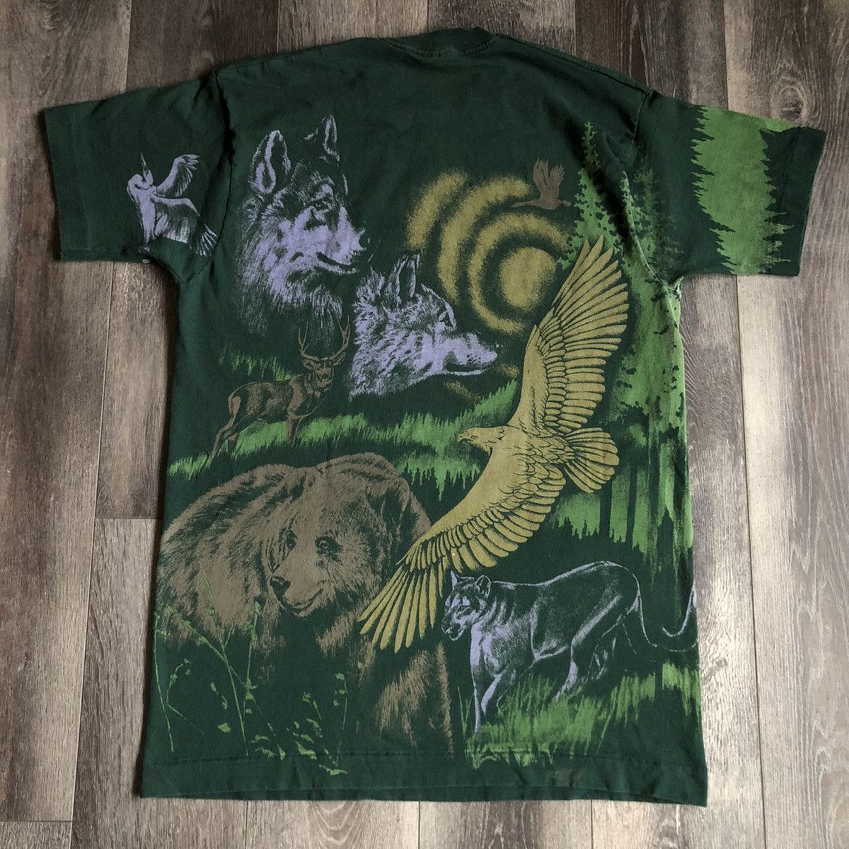 Vintage Vintage 1990s Harlequin Safari All Over Print AOP Animal Tee Size US L / EU 52-54 / 3 - 2 Thumbnail