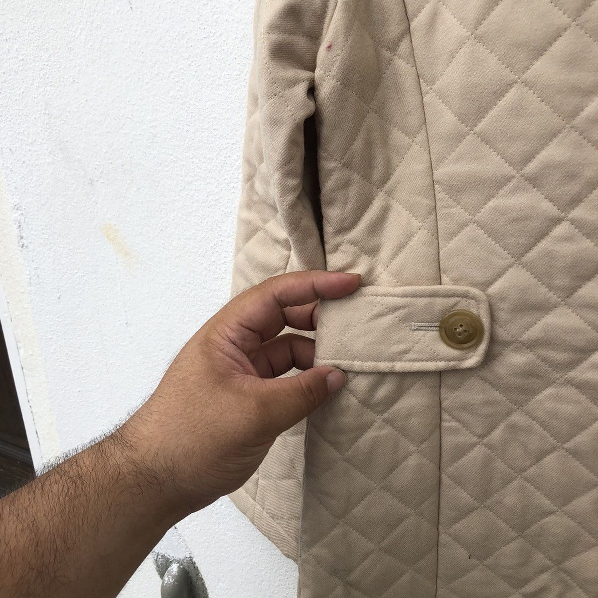 Japanese Brand QUILTED LONG JACKET SHIPS FABRIC OF JAPAN Size US S / EU 44-46 / 1 - 8 Thumbnail