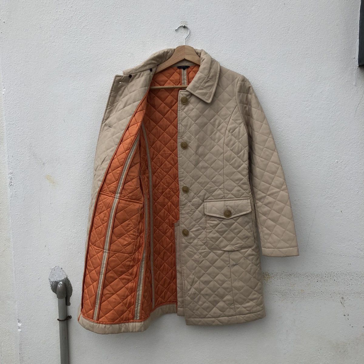 Japanese Brand QUILTED LONG JACKET SHIPS FABRIC OF JAPAN Size US S / EU 44-46 / 1 - 9 Thumbnail