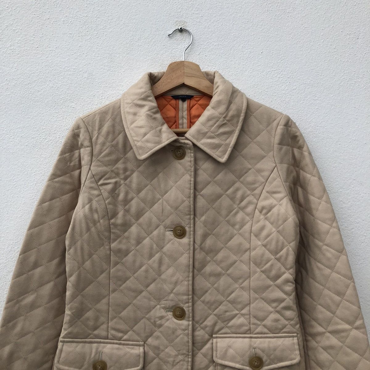 Japanese Brand QUILTED LONG JACKET SHIPS FABRIC OF JAPAN Size US S / EU 44-46 / 1 - 2 Thumbnail