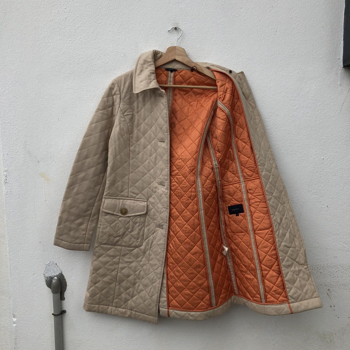 Japanese Brand QUILTED LONG JACKET SHIPS FABRIC OF JAPAN Size US S / EU 44-46 / 1 - 10 Thumbnail