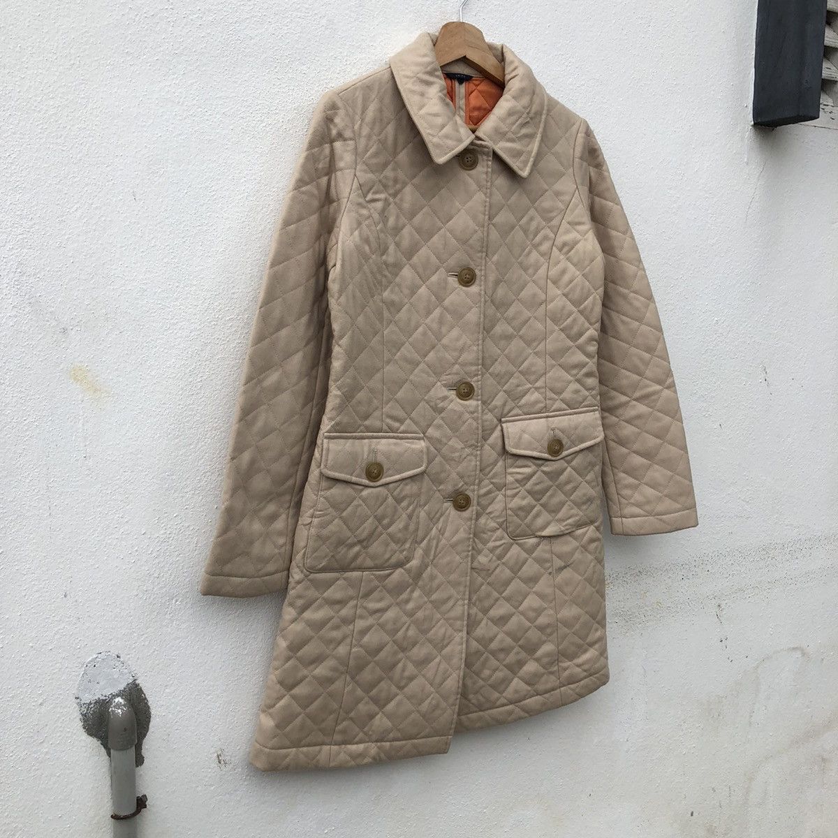 Japanese Brand QUILTED LONG JACKET SHIPS FABRIC OF JAPAN Size US S / EU 44-46 / 1 - 3 Thumbnail