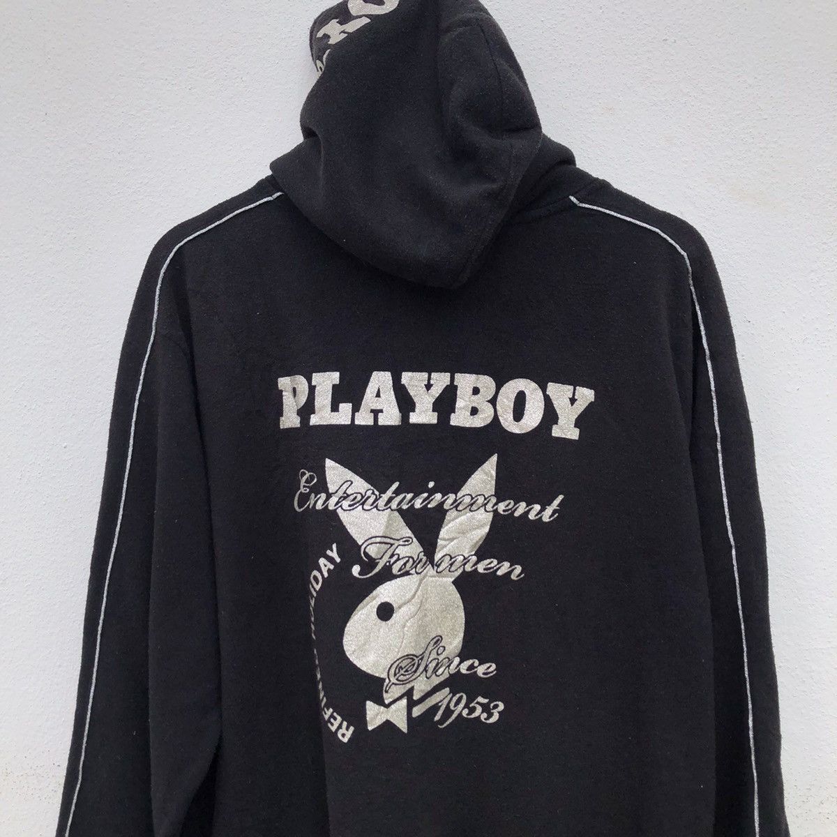 Japanese Brand PLAYBOY HOODIE ZIPPER BIG LOGO Size US XXL / EU 58 / 5 - 3 Thumbnail
