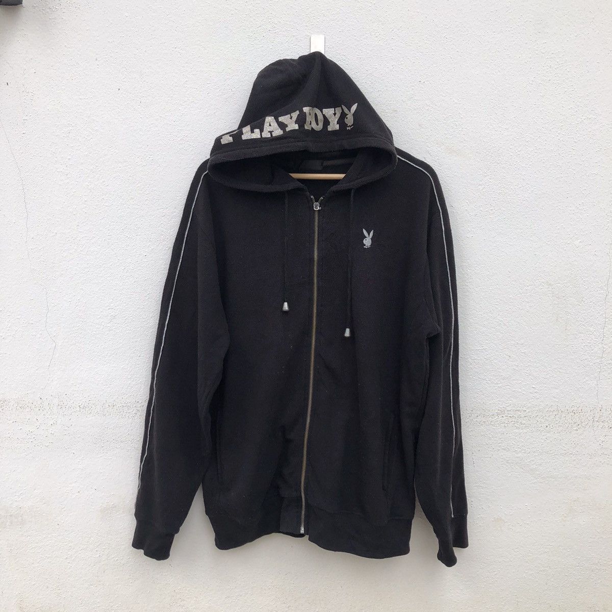 Japanese Brand PLAYBOY HOODIE ZIPPER BIG LOGO Size US XXL / EU 58 / 5 - 4 Thumbnail