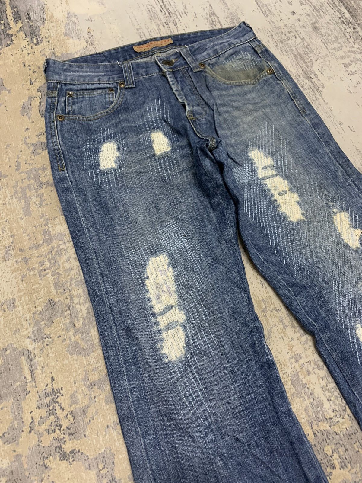 Japanese Brand Japanese Original Ado Patch Work Distressed Jeans 30x32.5 Size US 30 / EU 46 - 4 Thumbnail