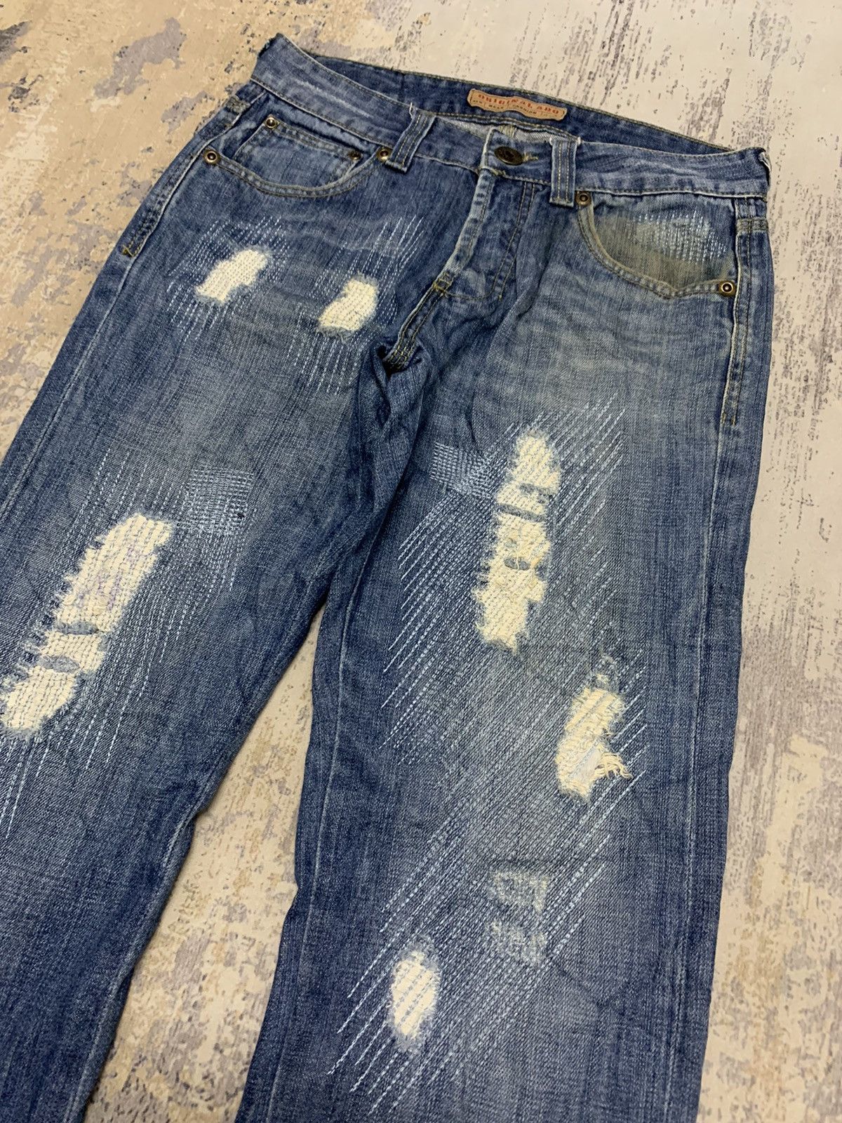 Japanese Brand Japanese Original Ado Patch Work Distressed Jeans 30x32.5 Size US 30 / EU 46 - 5 Thumbnail
