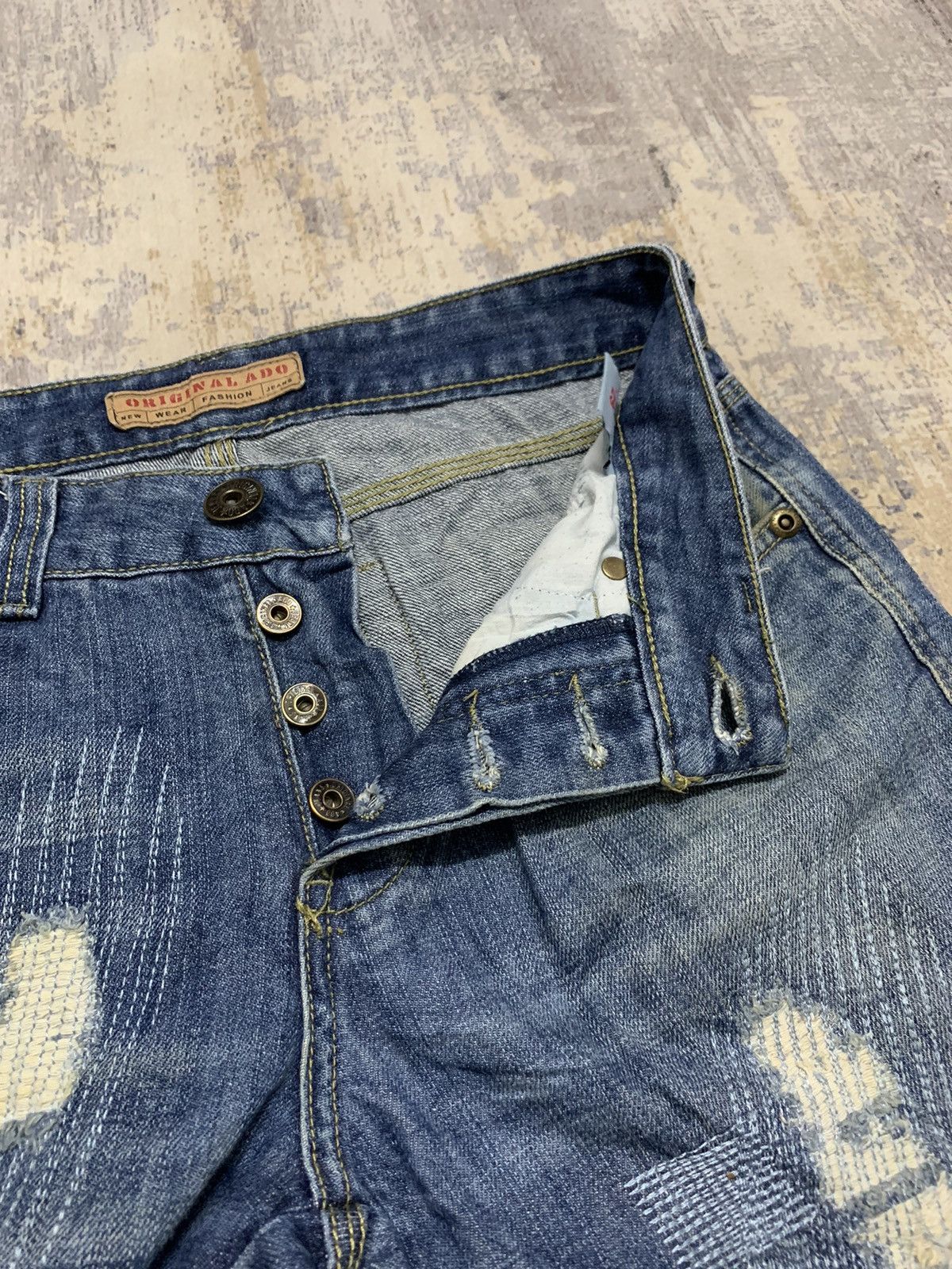 Japanese Brand Japanese Original Ado Patch Work Distressed Jeans 30x32.5 Size US 30 / EU 46 - 8 Thumbnail