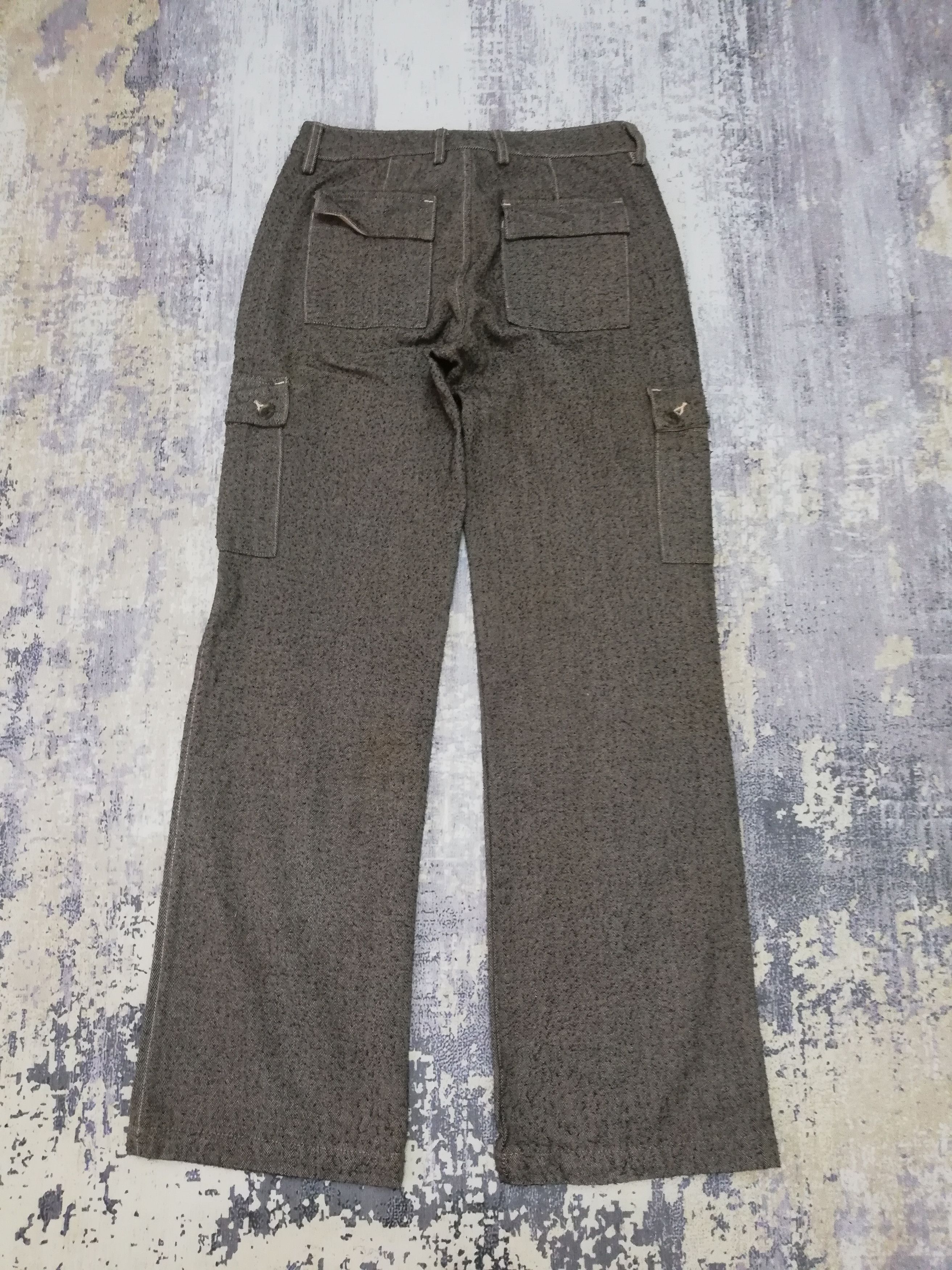 Vintage Japanese Et Boite Wool Flared Cargo Pant 26x29