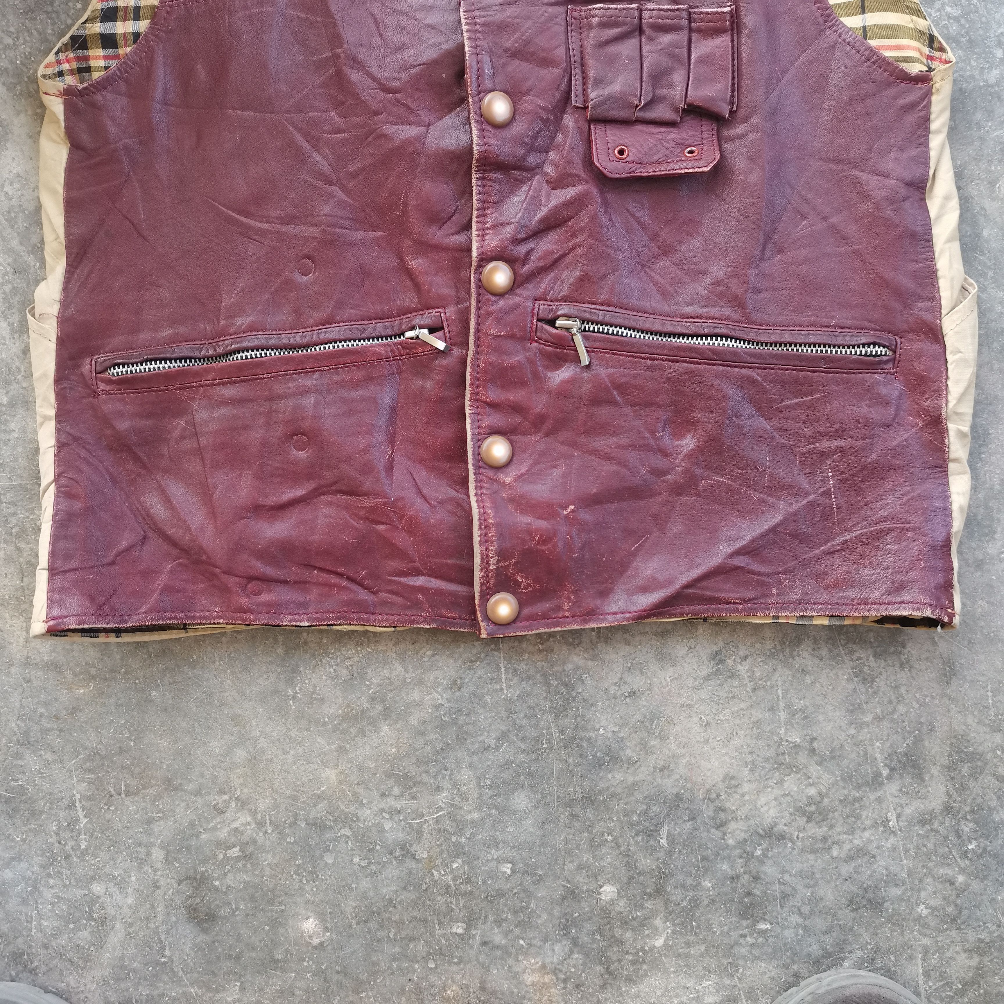 Leather × Vintage Vintage/Rare 90s Japanese Brand Button Up Leather Vests Size US M / EU 48-50 / 2 - 4 Thumbnail