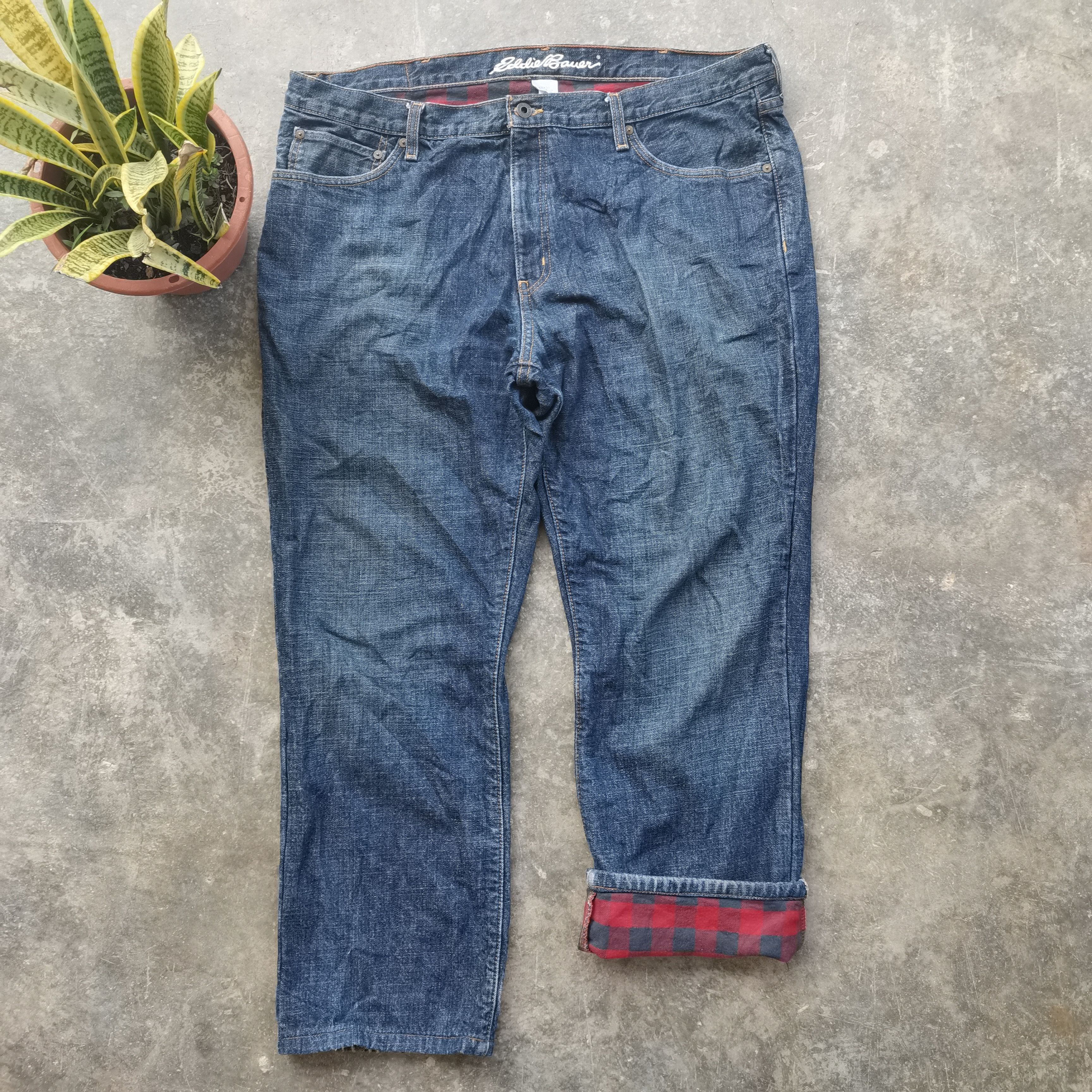 Eddie Bauer × Japanese Brand × Vintage Archive🔥EDDY BOUER Big Size Denim Pants Size US 38 / EU 54 - 1 Thumbnail