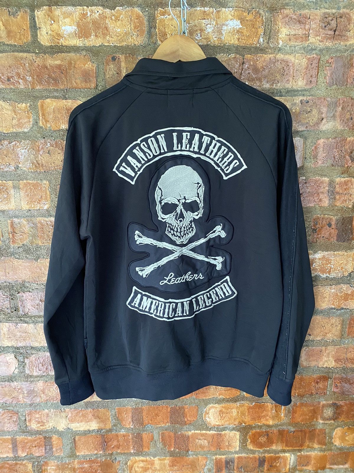 Vanson Leathers Vanson Leather iconic skull embroidered track jacket Size US L / EU 52-54 / 3 - 2 Thumbnail