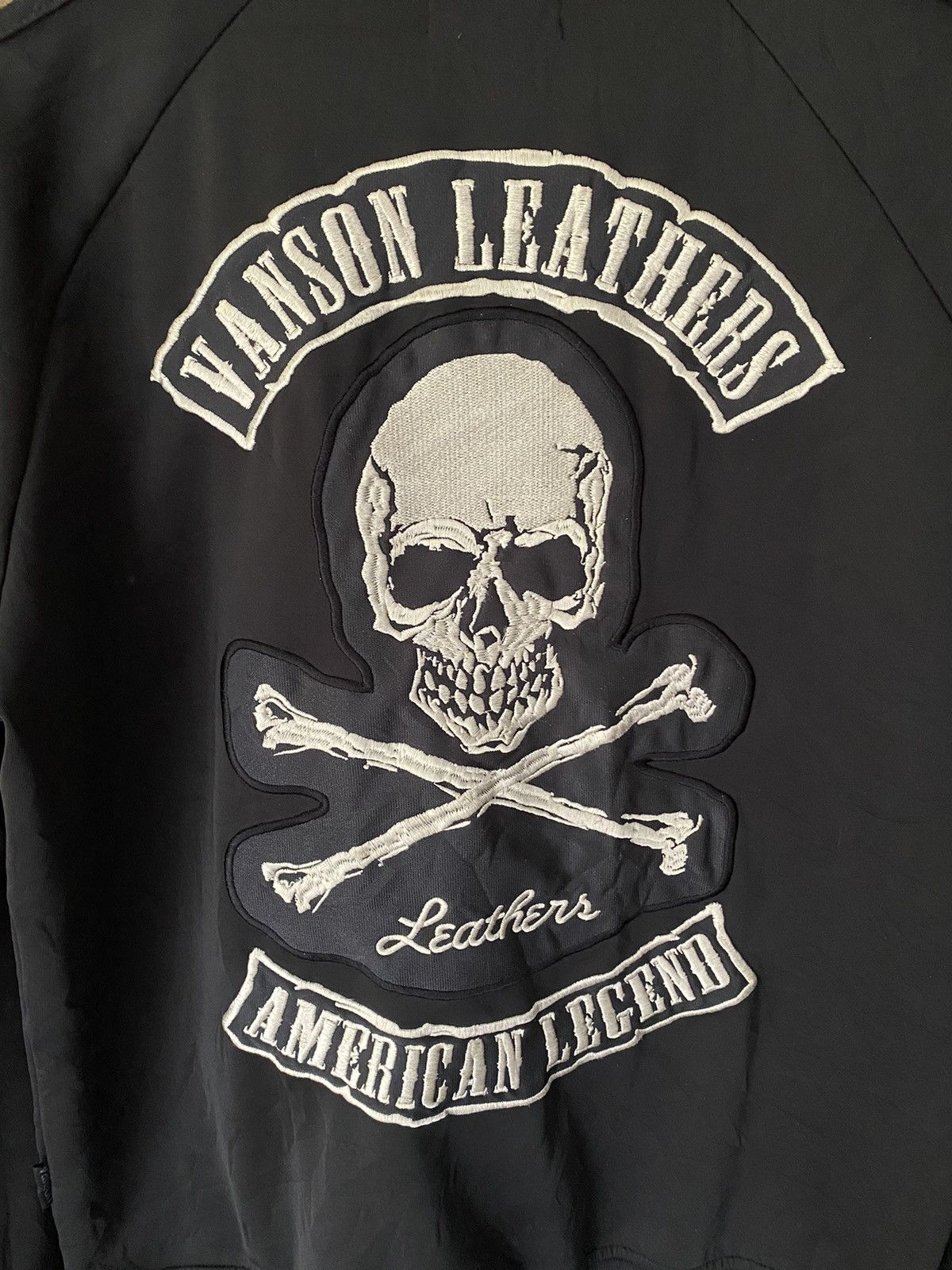 Vanson Leathers Vanson Leather iconic skull embroidered track jacket Size US L / EU 52-54 / 3 - 3 Thumbnail