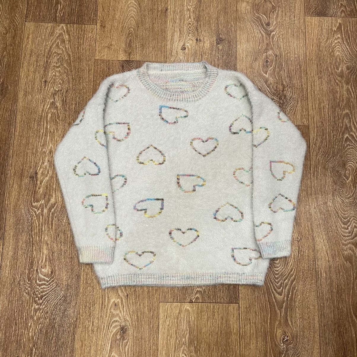 Vintage Vintage Y2K Heart All Over Print Sweater Indie Faded Baggy M Size US M / EU 48-50 / 2 - 1 Thumbnail