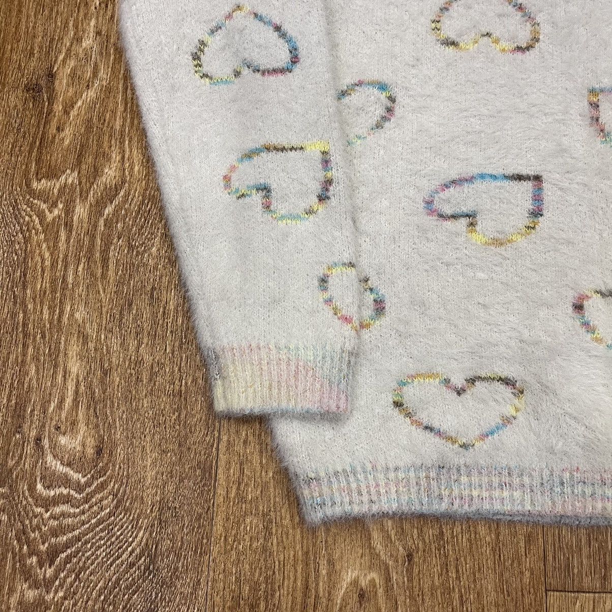 Vintage Vintage Y2K Heart All Over Print Sweater Indie Faded Baggy M Size US M / EU 48-50 / 2 - 2 Thumbnail