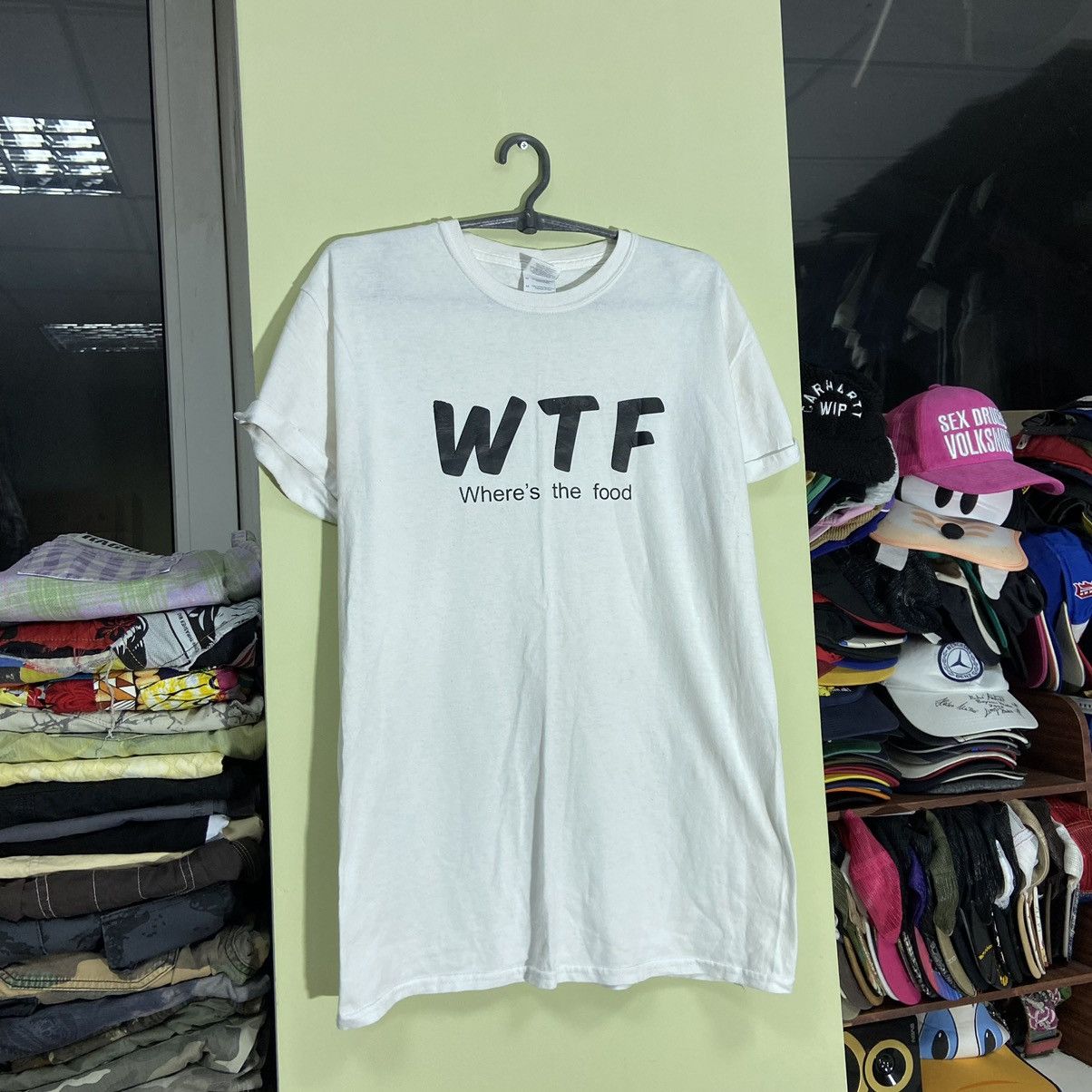 Vintage Vintage Y2K Graphic Tee WTF Humor Print Streetwear Tapered M Size US M / EU 48-50 / 2 - 1 Thumbnail