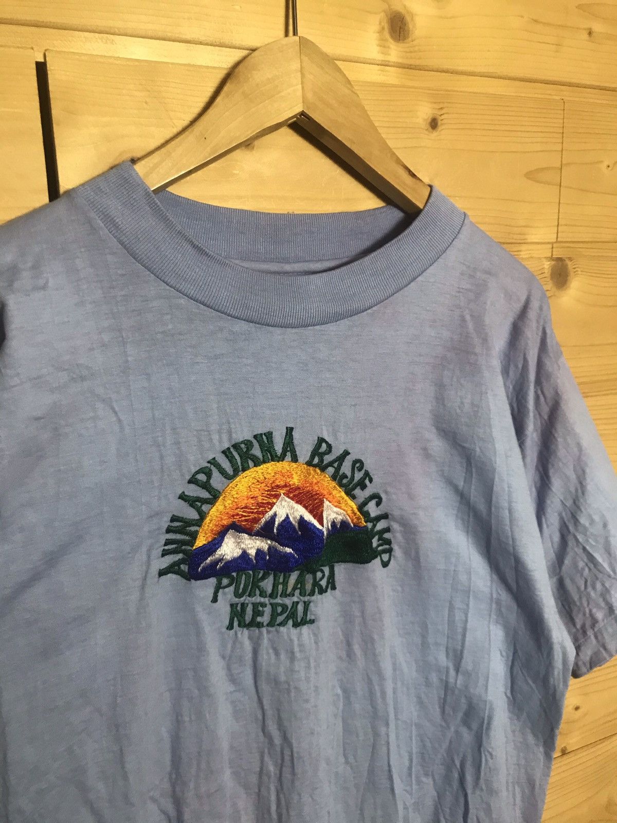 Vintage Rare Vintage Nepal Pokhara X2 single stitch t-shirt Size US L / EU 52-54 / 3 - 2 Thumbnail