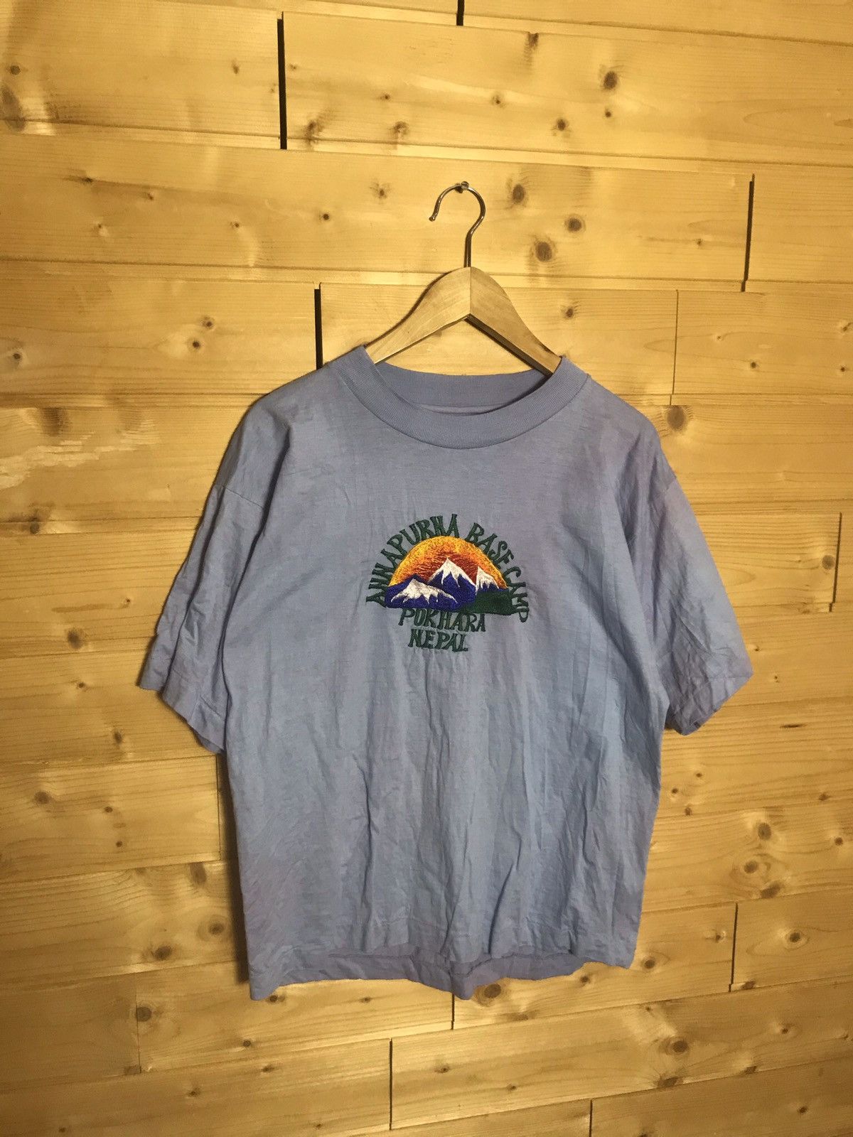 Vintage Rare Vintage Nepal Pokhara X2 single stitch t-shirt Size US L / EU 52-54 / 3 - 3 Thumbnail