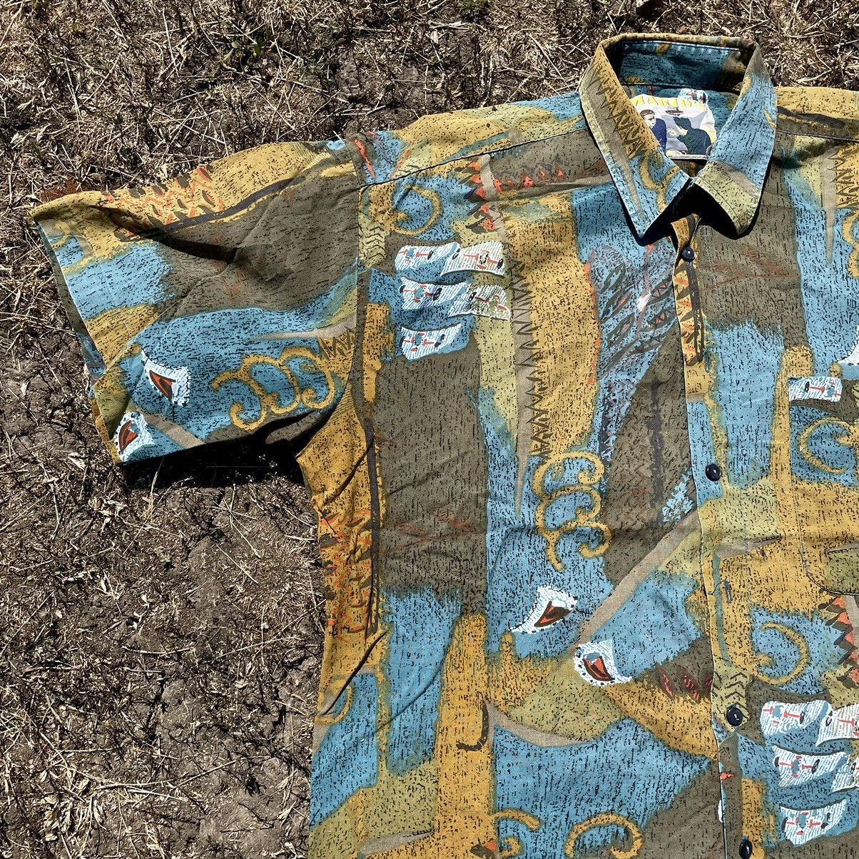 Vintage Vintage 90s All Over Print Shirt Streetwear Y2K Style XL Size US XL / EU 56 / 4 - 3 Thumbnail