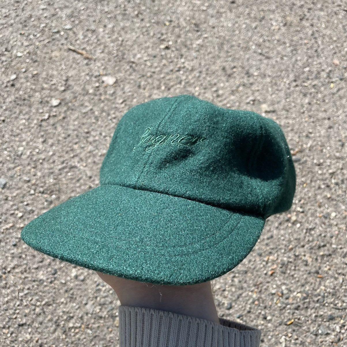 Vintage Vintage 90s Bogner Wool Cap Hat Forest Green Wide Leg OS Size ONE SIZE - 3 Thumbnail