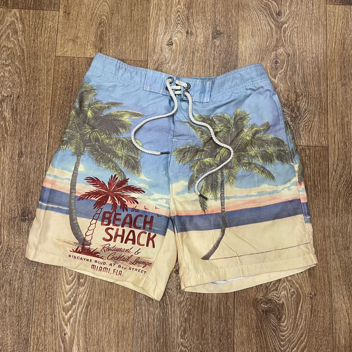 Vintage Vintage 90s Tropical Print Board Shorts Streetwear Summer 32 Size US 32 / EU 48 - 1 Thumbnail
