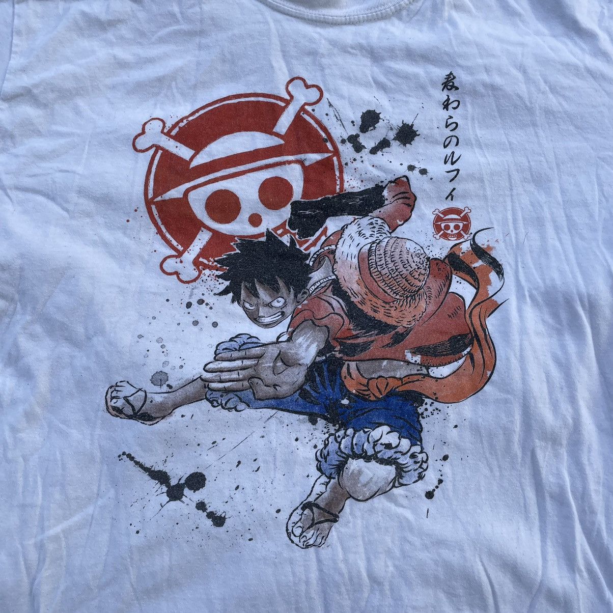Vintage Vintage Y2K One Piece Graphic Tee Sun Faded Streetwear M Size US M / EU 48-50 / 2 - 4 Thumbnail
