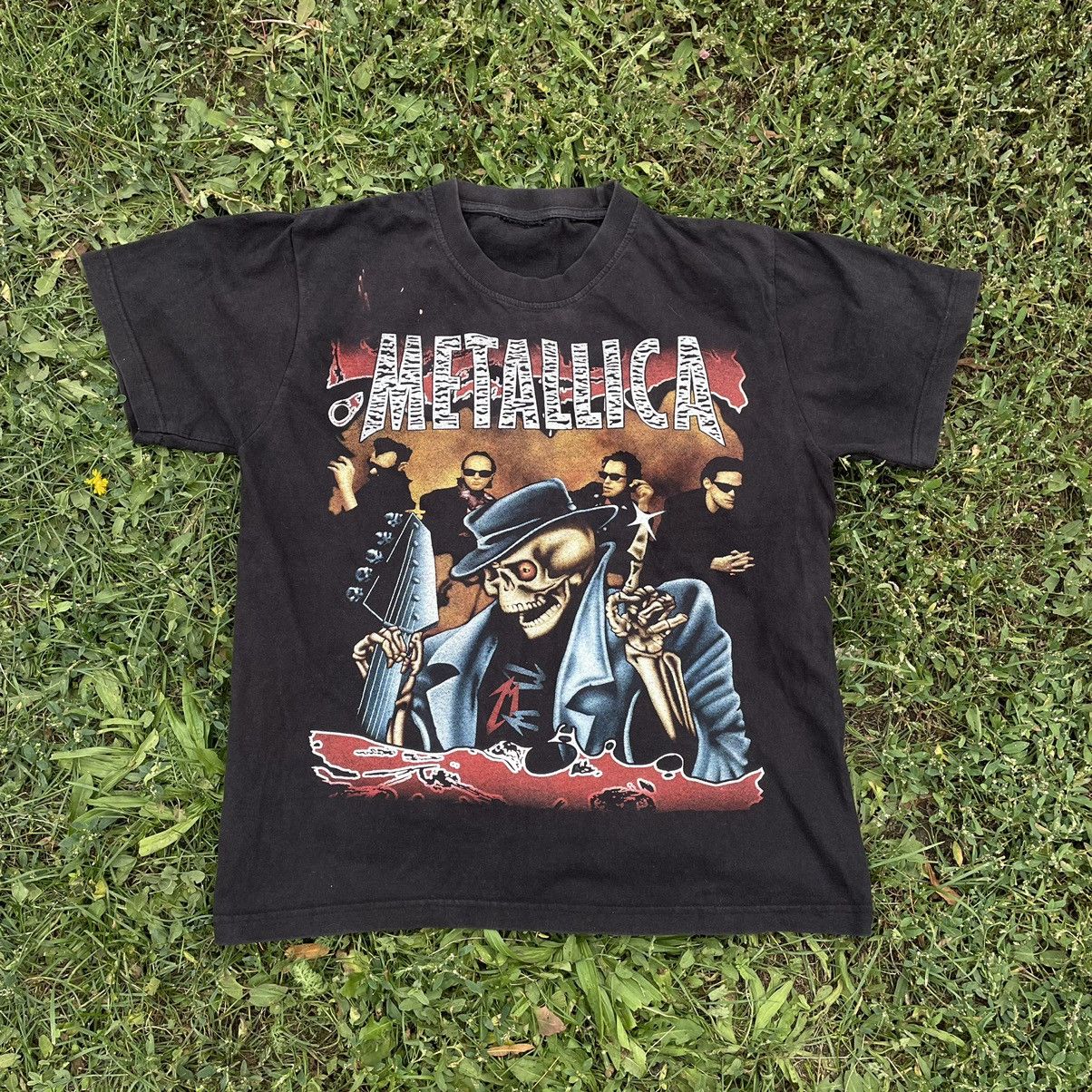 Vintage Vintage Y2K Metallica Band Graphic Tee Rave Goth Worn In M Size US M / EU 48-50 / 2 - 1 Thumbnail