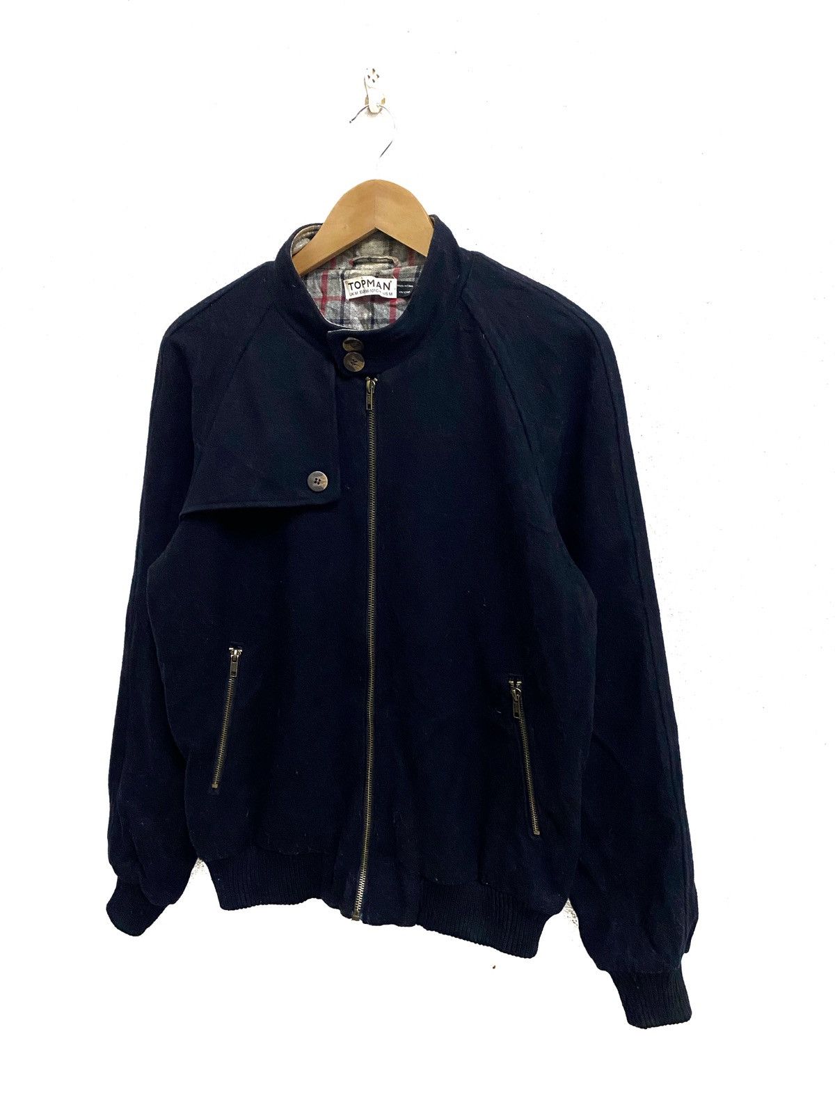 Topman TOPMAN Casual Fashion Designer Wool Bomber Jacket Size US M / EU 48-50 / 2 - 2 Thumbnail